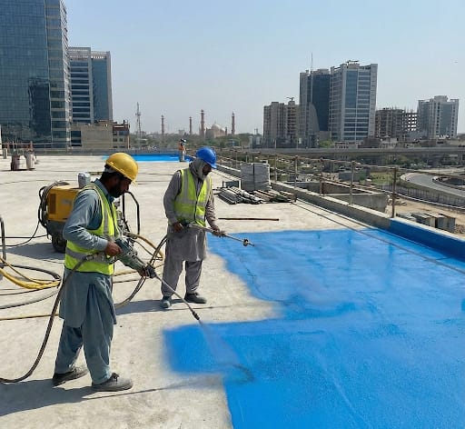 PU & Polyurea coating by roof waterproofing experts in Pakistan