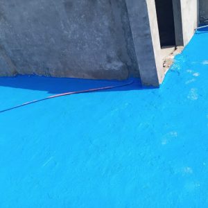 Smooth waterproof roof surface after polyurethane coating application